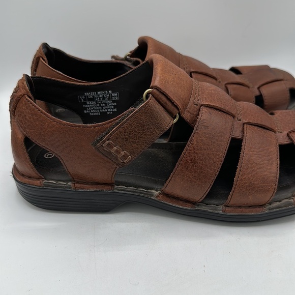 Rockport men’s brown leather fisherman sandals, size 9